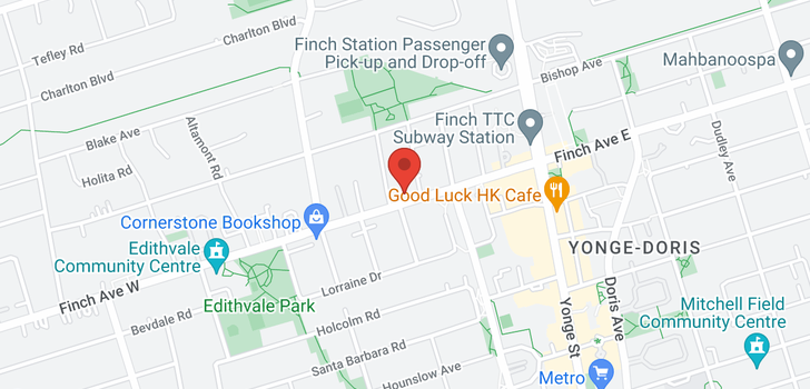 map of 52 FINCH AVE W